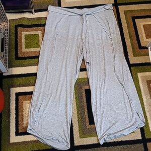 NEW NWT Charlie Paige Heather Grey Shea Tulip Pants With Tie Waistband‎ Size XL